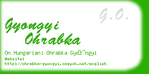 gyongyi ohrabka business card